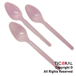 CUCHARA CLASSIC PLAST ROSA PASTEL x 20